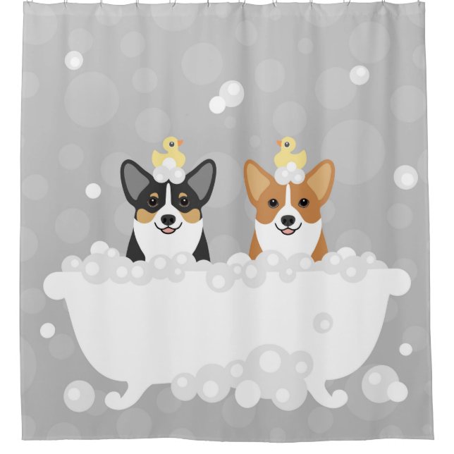 Rideau de douche Corgi (Devant)