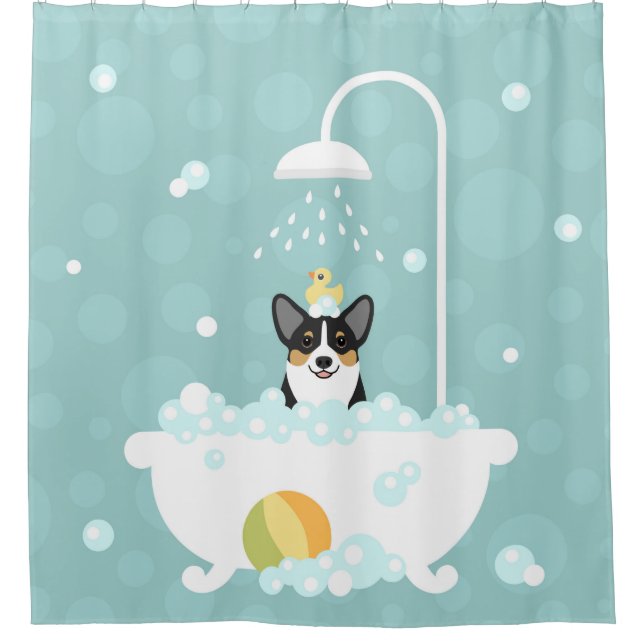 Rideau de douche Corgi (Devant)