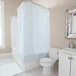 Rideau de douche côtière Motif à bande bleue