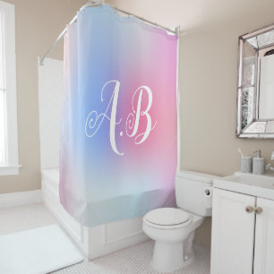 Rideau de douche couleur moderne rose