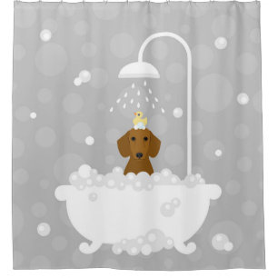 Rideau de douche Dachshund