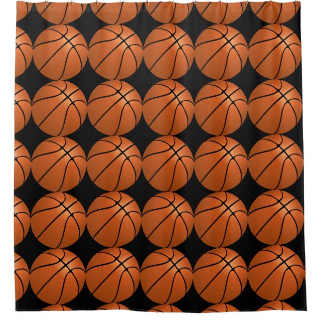 Rideau de douche d'athlète de sport de basket-ball (Devant)
