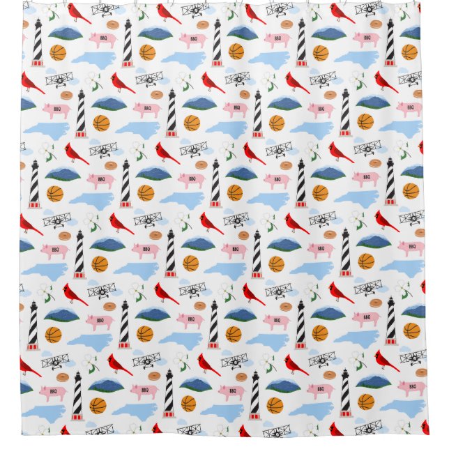 Rideau de douche de Caroline du Nord (Devant)