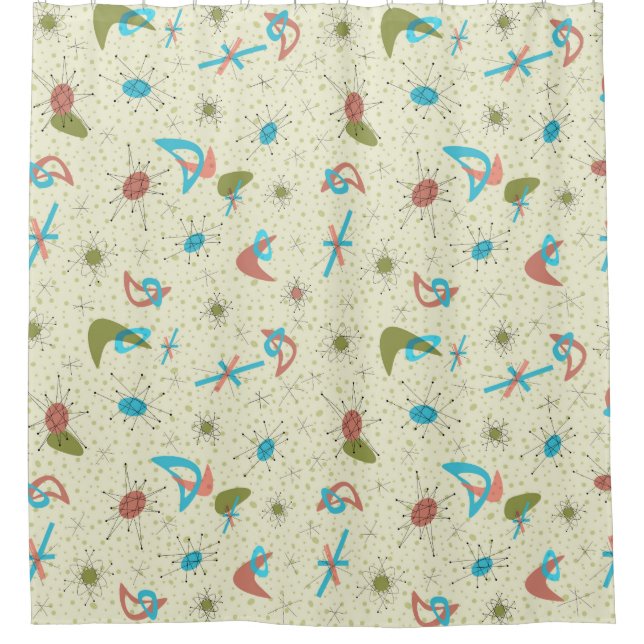 Rideau de douche de conception atomique Vintage de (Devant)