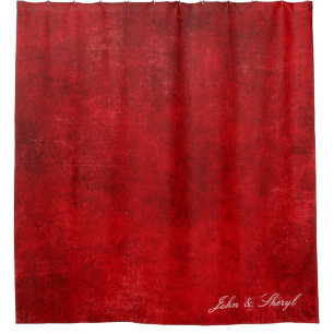 Rideau De Douche De Grunge De Crimson Dramatique