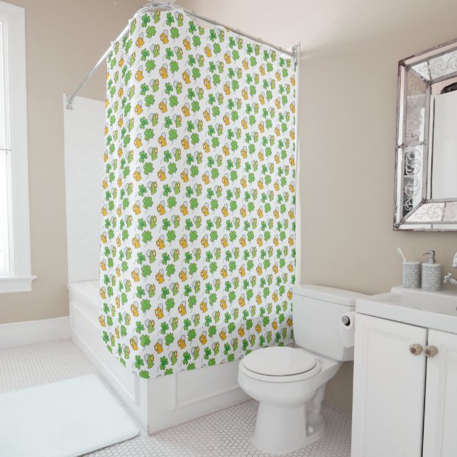 Rideau de douche de jour St. Patrick (En situation)