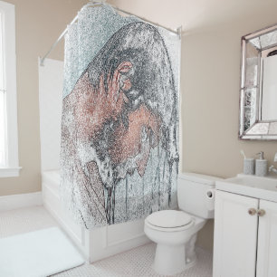 Rideau de douche de la douche de la douche