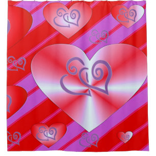 Rideau de douche de la Saint Valentin