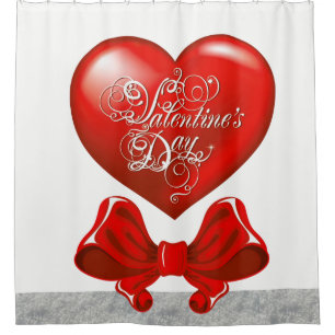 Rideau de douche de la Saint Valentin
