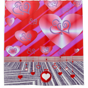 Rideau de douche de la Saint Valentin