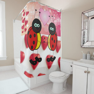 Rideau de douche de la Saint Valentin, Ladybug