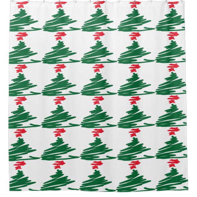 Rideau de douche de l'arbre de Noël (Devant)