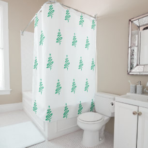 Rideau de douche de l'arbre de Noël