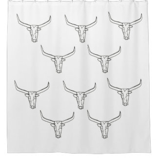 Rideau de douche de Longhorn Steer