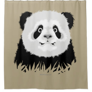 Rideau de douche de l'ours de Panda