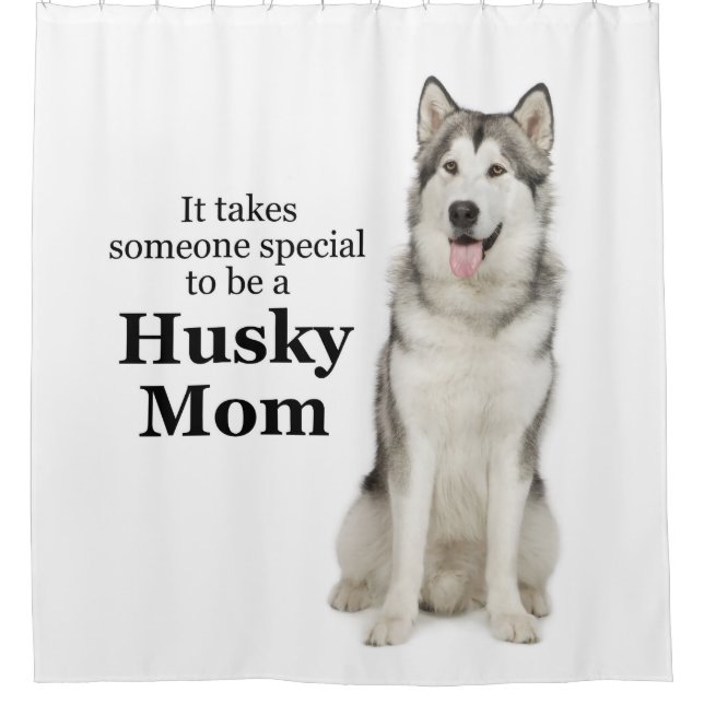 Rideau de douche de maman Husky (Devant)
