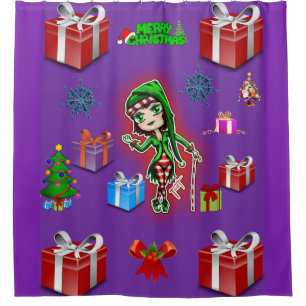 Rideau de douche de Noël