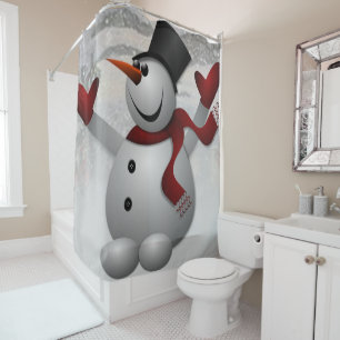 Rideau de douche de Noël, Snowman