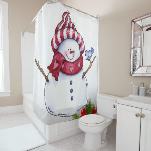 Rideau de douche de Noël, Snowman