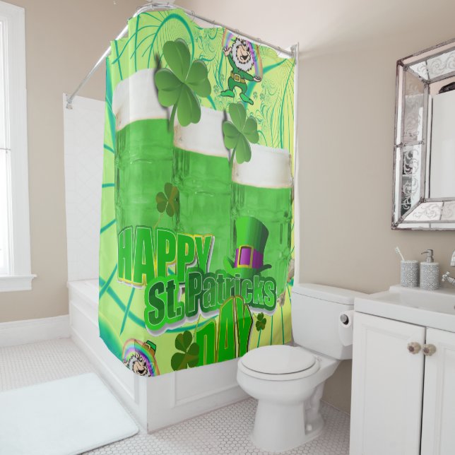 Rideau de douche de Saint Patrick (En situation)