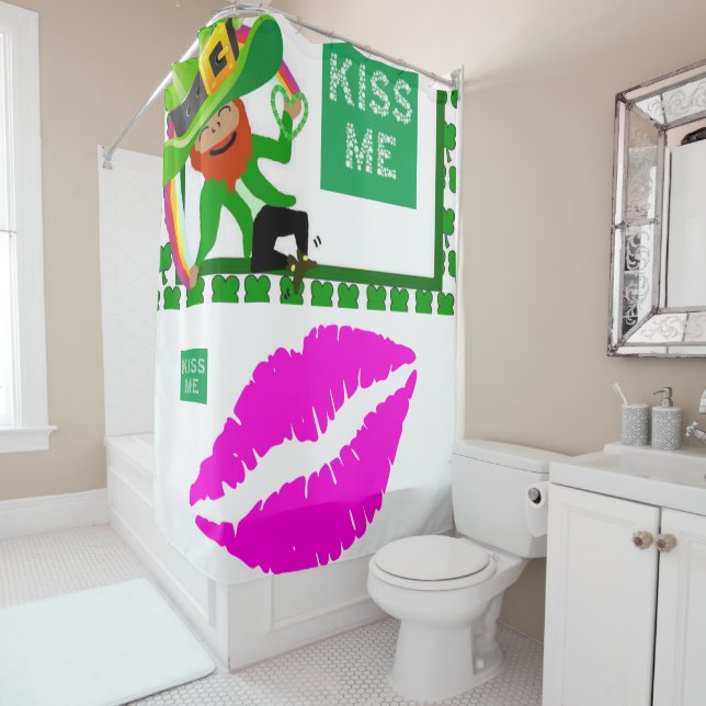 Rideau de douche de Saint Patrick (En situation)