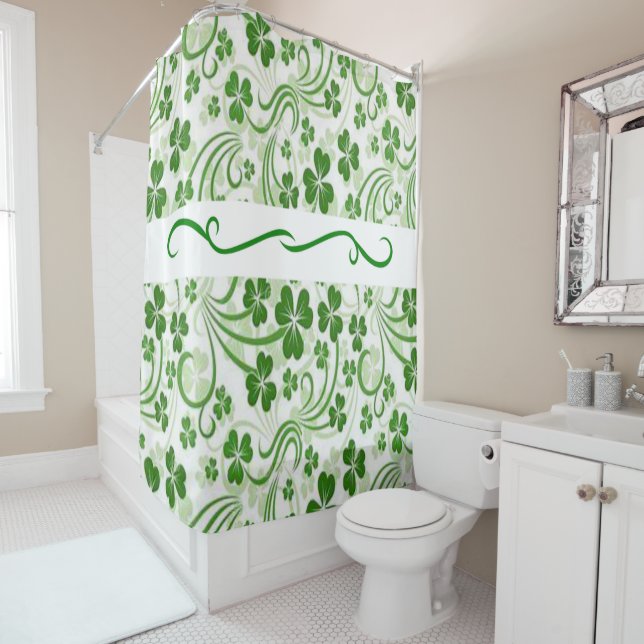 Rideau de douche de Saint Patrick (En situation)