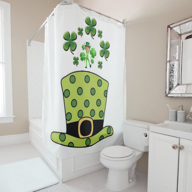 Rideau de douche de Saint Patrick (En situation)