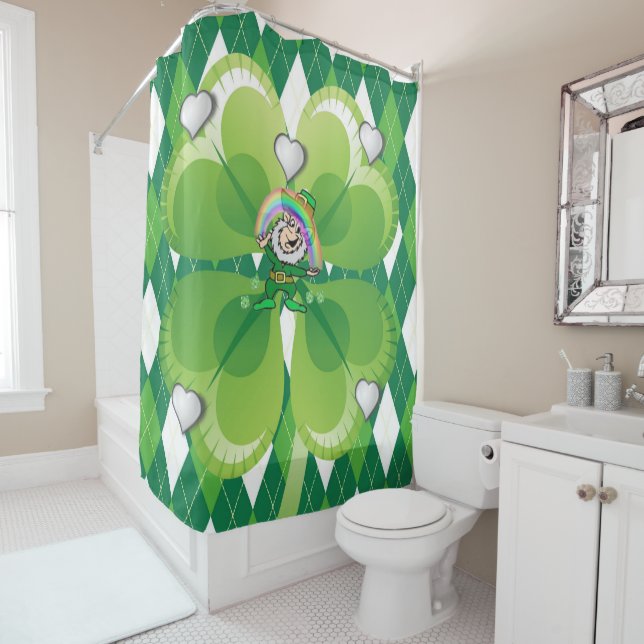 Rideau de douche de Saint Patrick (En situation)