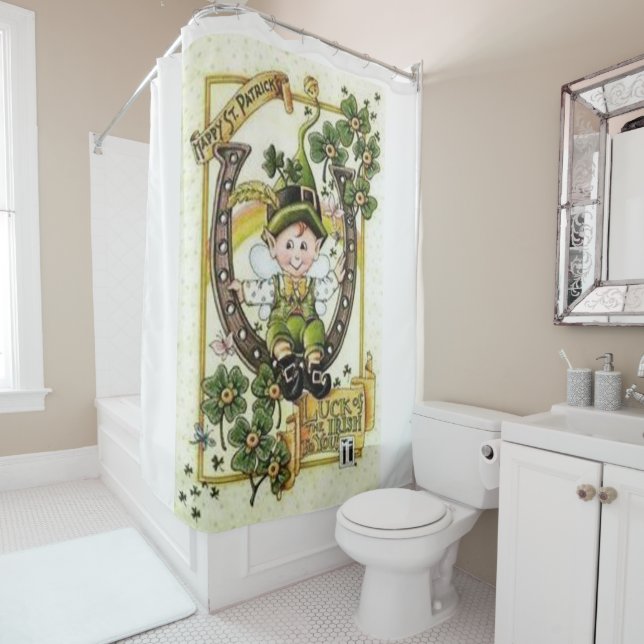 Rideau de douche de Saint Patrick (En situation)