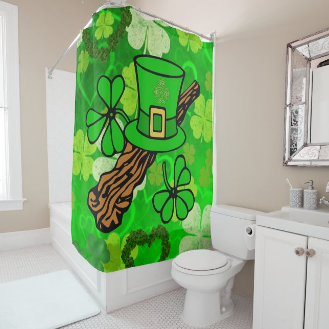 Rideau de douche de Saint Patrick (En situation)