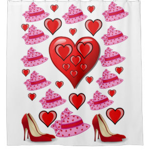 Rideau de douche de Saint Valentin