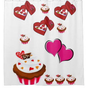 Rideau de douche de Saint Valentin