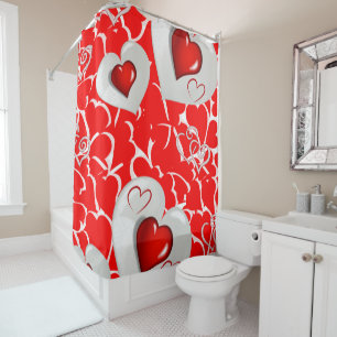 Rideau de douche de Saint Valentin