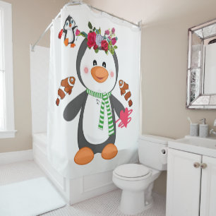 Rideau de douche de Saint Valentin, Penguin