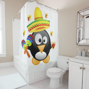 Rideau de douche de Saint Valentin, Penguin