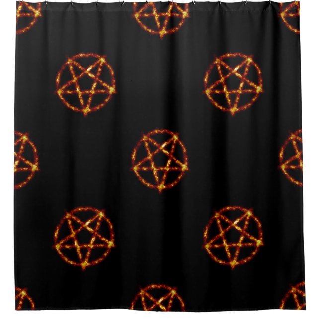 rideau de douche de salle de bain pentagram (Devant)
