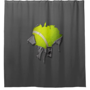 Rideau de douche de tennis déchiré