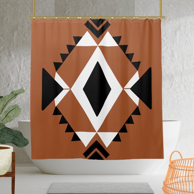 Rideau de douche de Terracotta-Chic Boho (Créateur téléchargé)