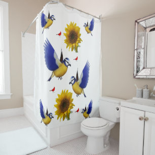 rideau de douche de tournesol