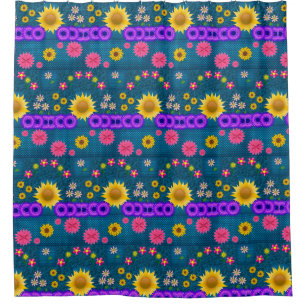 Rideau de douche de tournesol