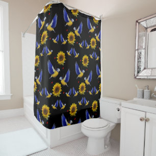 rideau de douche de tournesol