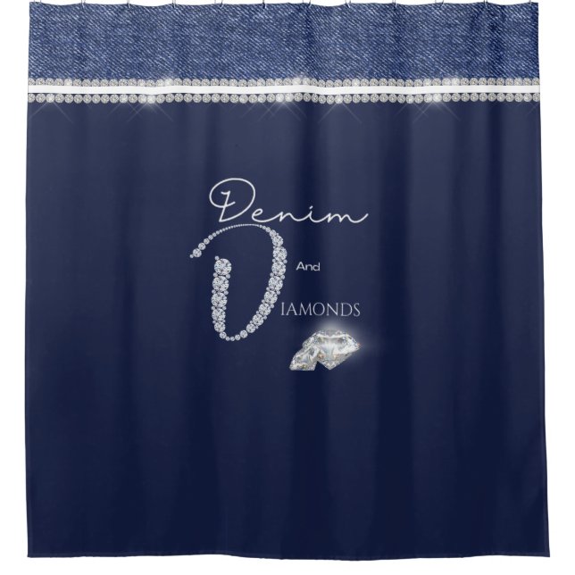 rideau de douche Denim & diamants (Devant)