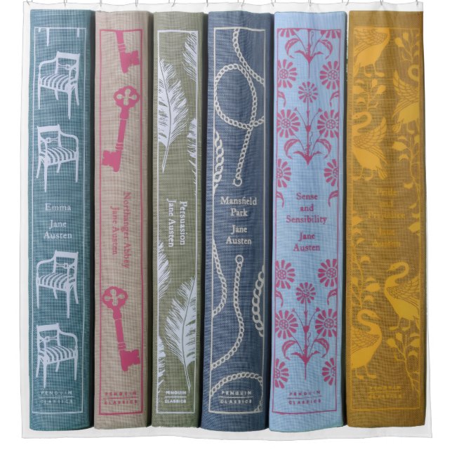 Rideau de douche des livres de Jane Austen (Devant)