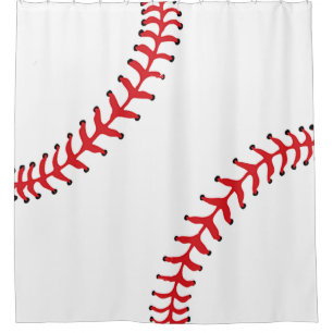 Rideau de douche design de baseball
