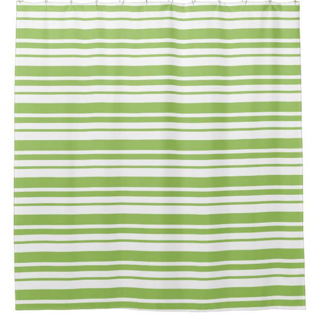 Rideau De Douche Design En Gris Vert Et Blanc (Devant)