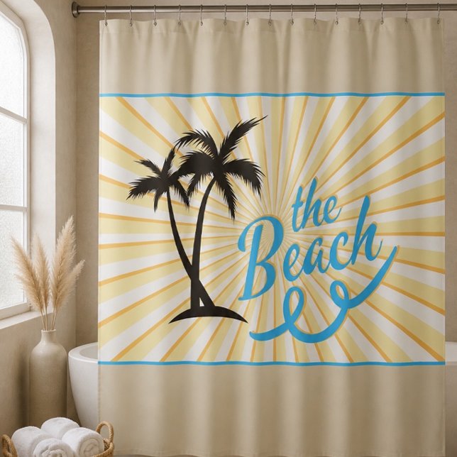 Rideau de douche - Design N°4 The Beach (Créateur téléchargé)
