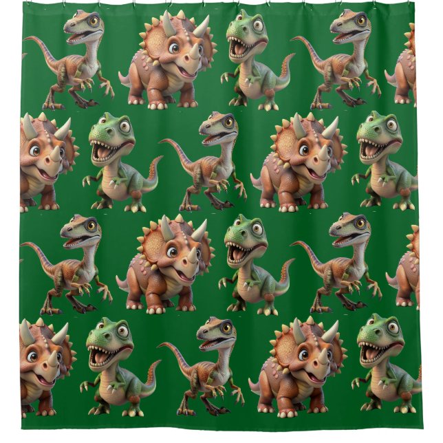 Rideau de douche dinosaure (Devant)