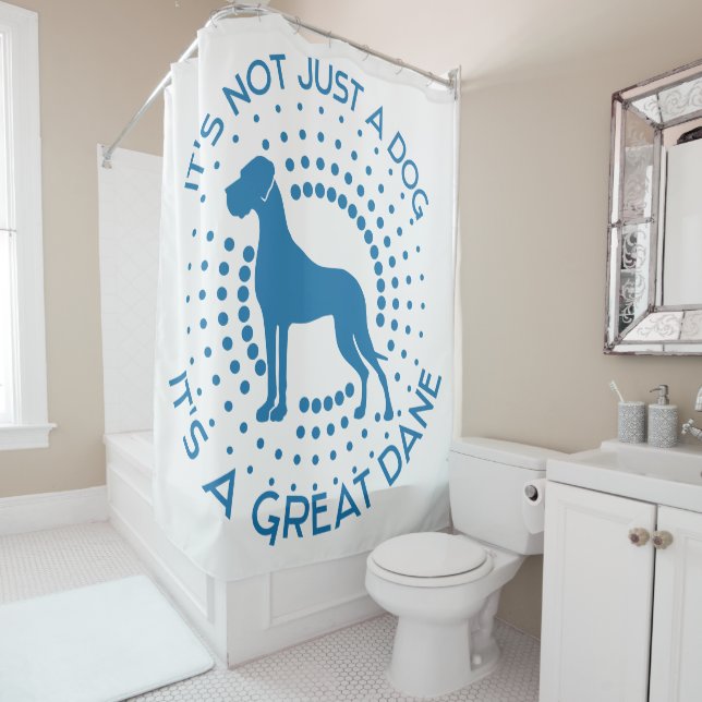 Rideau de douche Dogue Allemand Drôle (En situation)