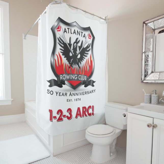 Rideau de douche du 50e anniversaire (En situation)