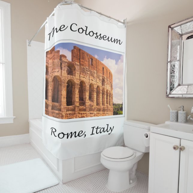 Rideau de douche du Colosseum Rome, Italie (En situation)